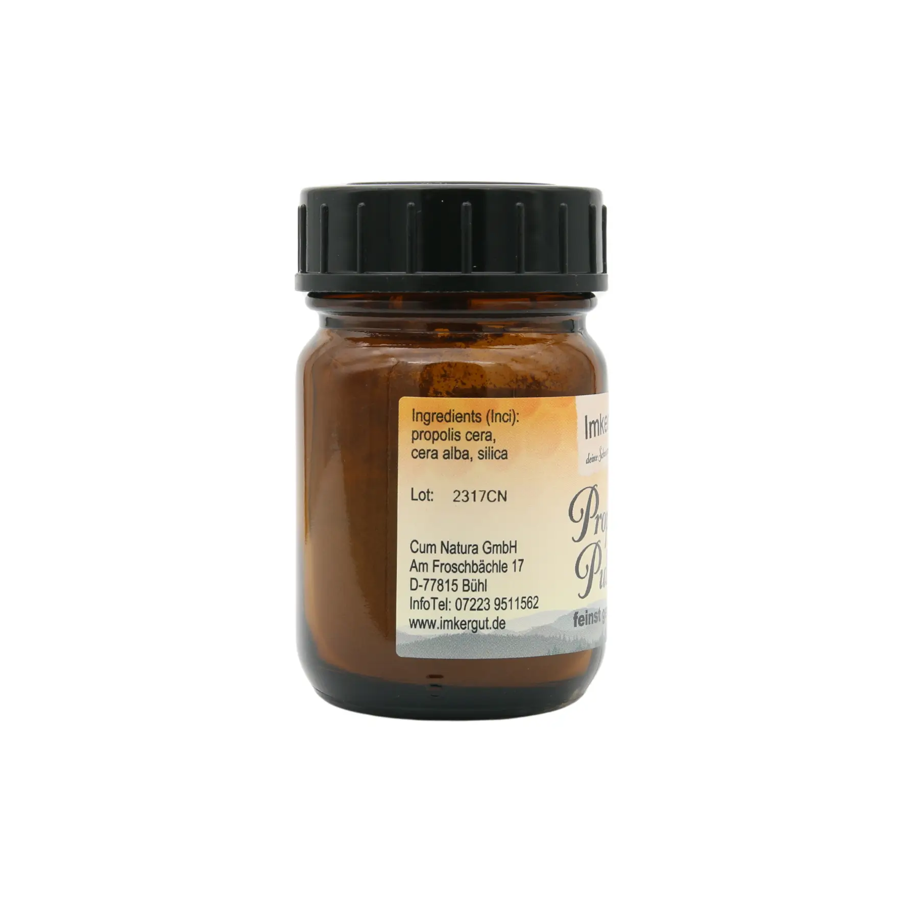 Propolis Pulver rechte Seite